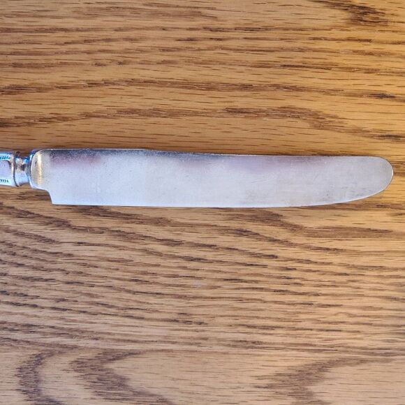 Oneida 1921 Community Grosvenor Silver-plate Solid 9.5" Dinner Knife Art Deco - Picture 9 of 15